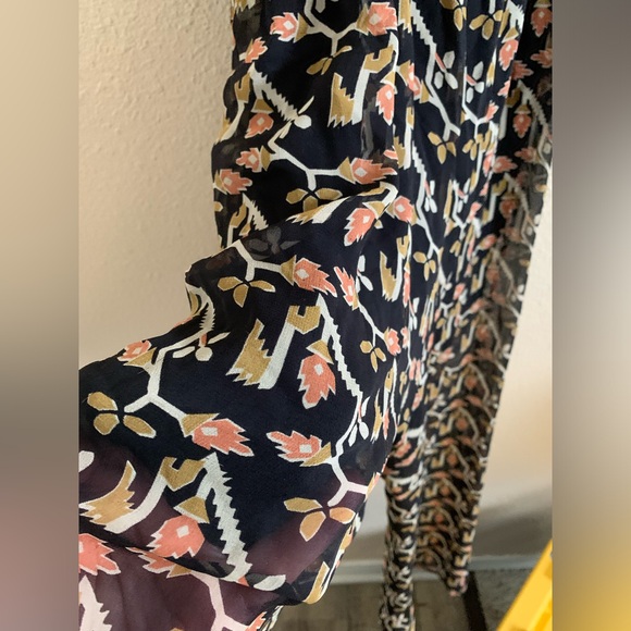 Anthropologie Dolan Silk Floral Wide Leg Jumpsuit Romper 🌴 - Picture 7 of 8